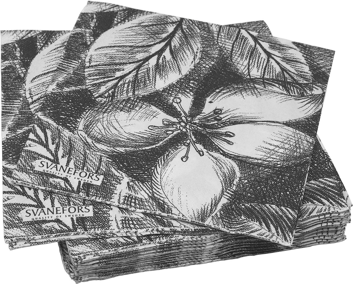 Sonia pappersservett 25-pack - Svart/vit Sonia pappersservett 25-pack - Svart/vit
