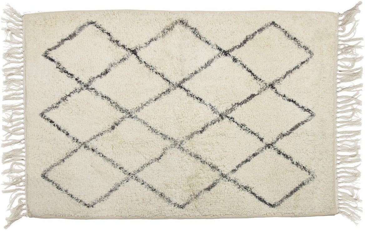 Hoogpolig vloerkleed - Gebroken wit