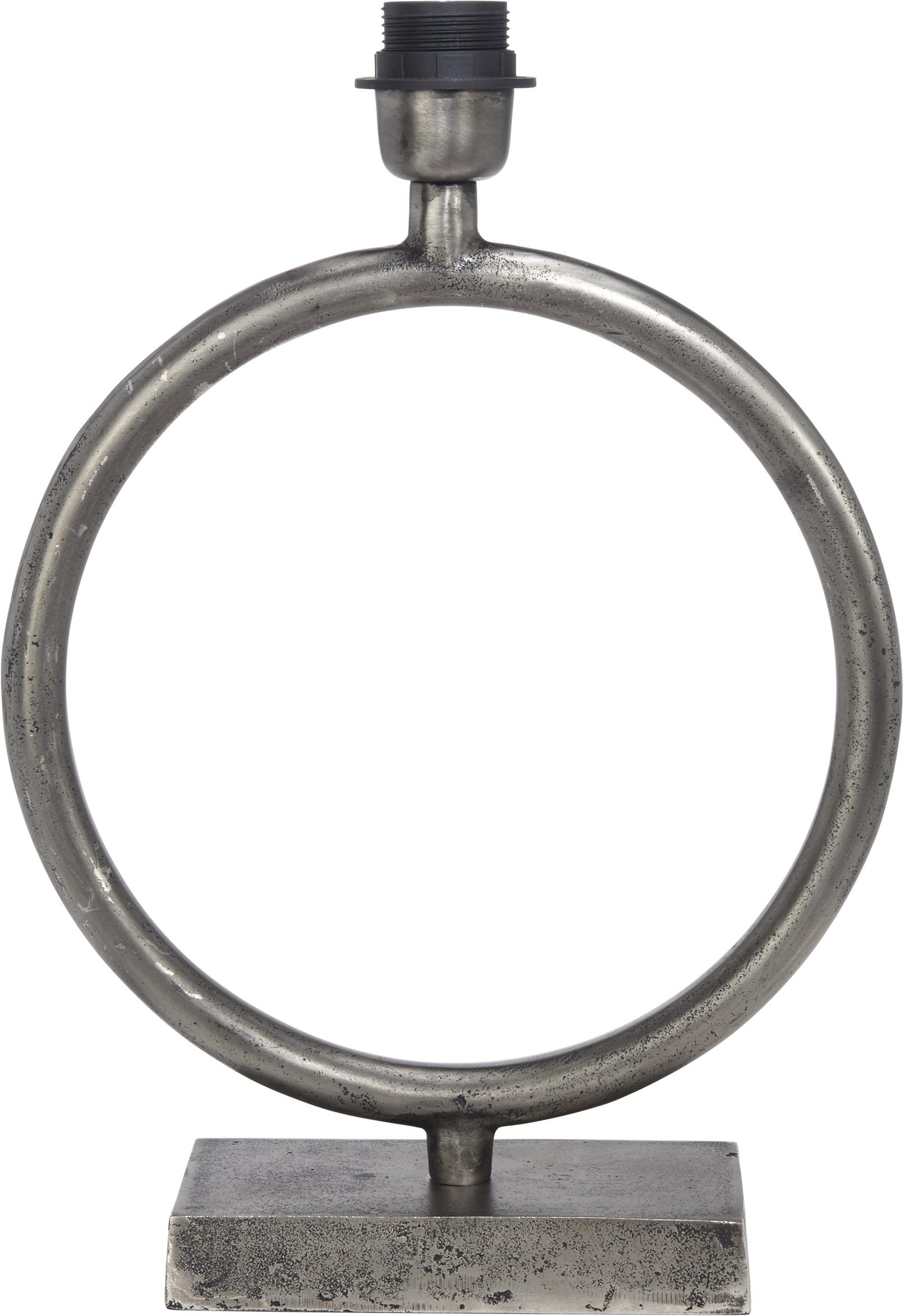 Cirkelvormige lampvoet - Rustiek Zilver