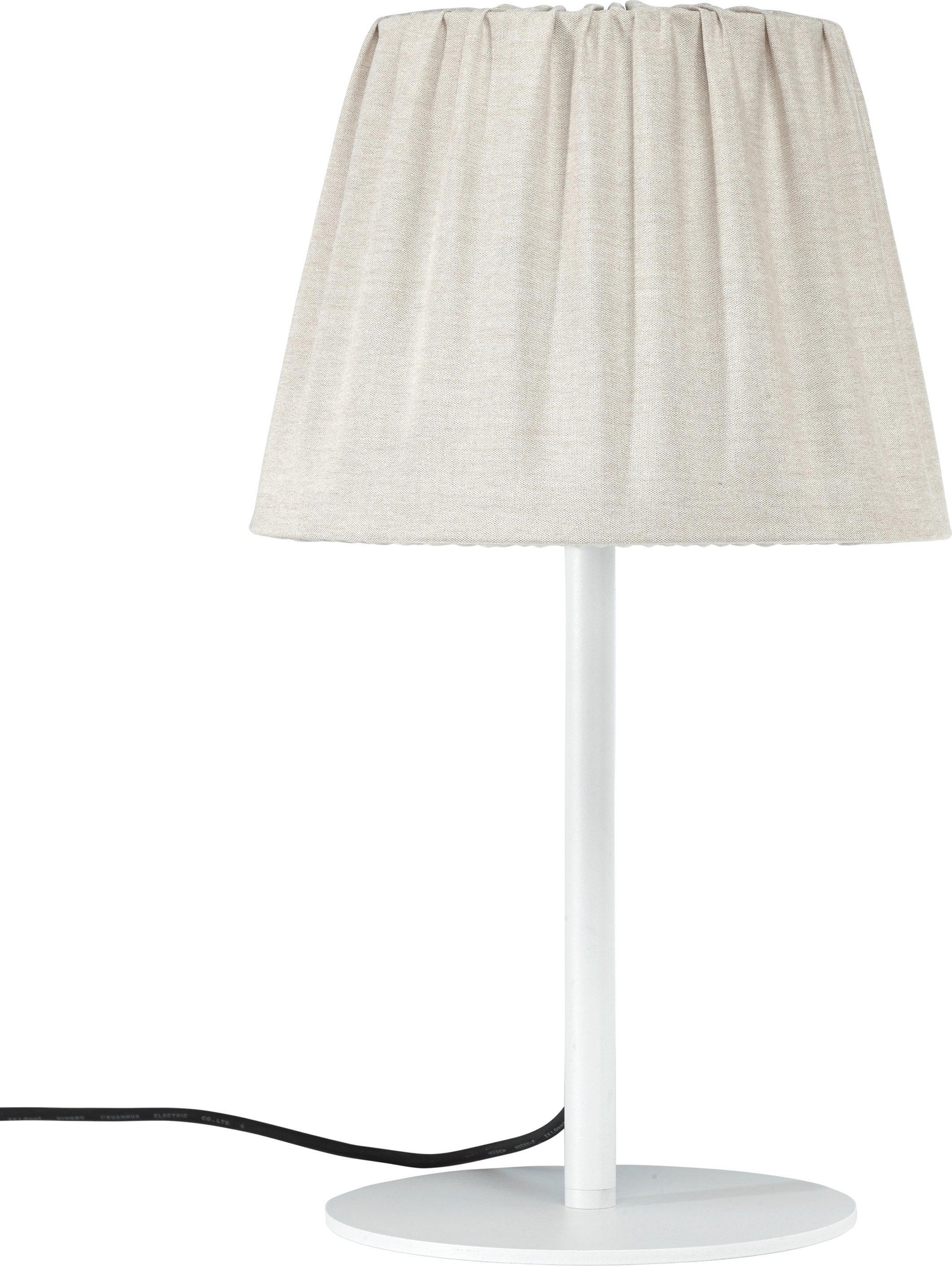 Agnar tafellamp voor buiten met geplooide kap - Beige/wit - 57 cm