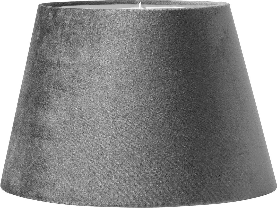 Ovale fluwelen lampenkap - Grijs Ovale fluwelen lampenkap - Grijs