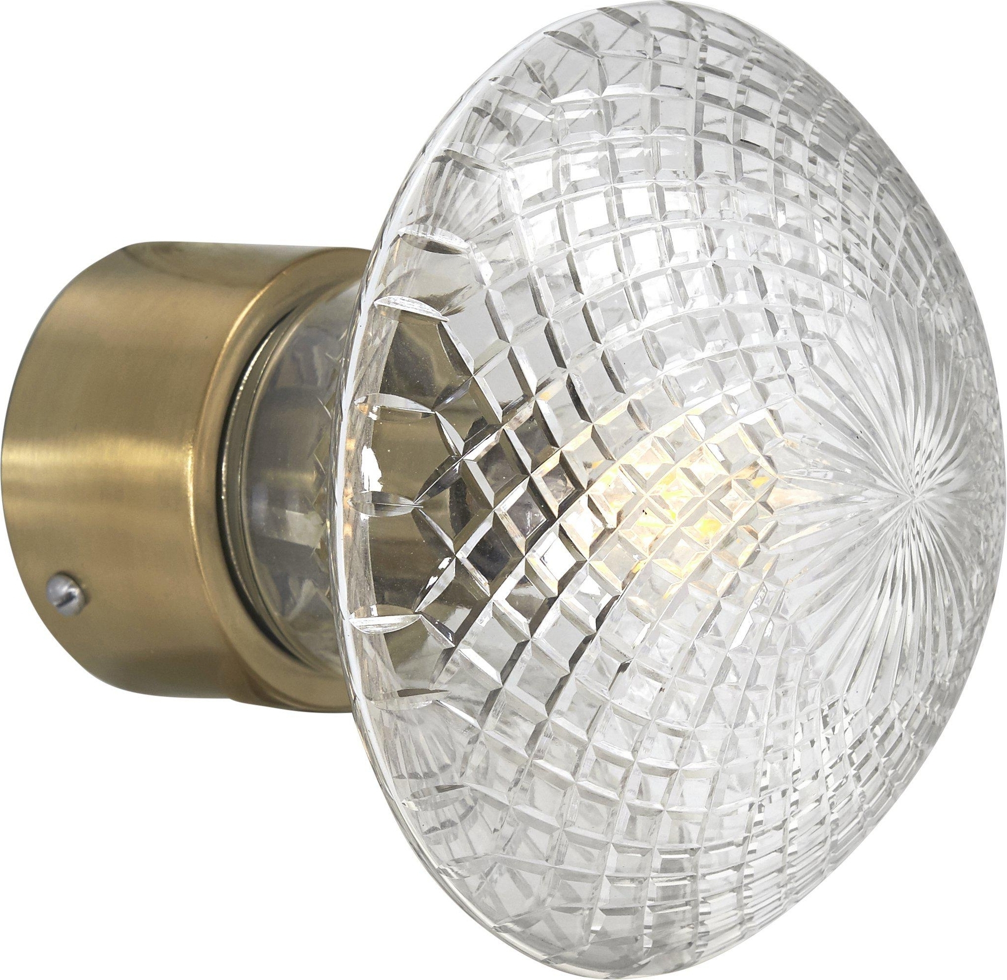 Juliette wandlamp - Helder glas/messing - 16 cm