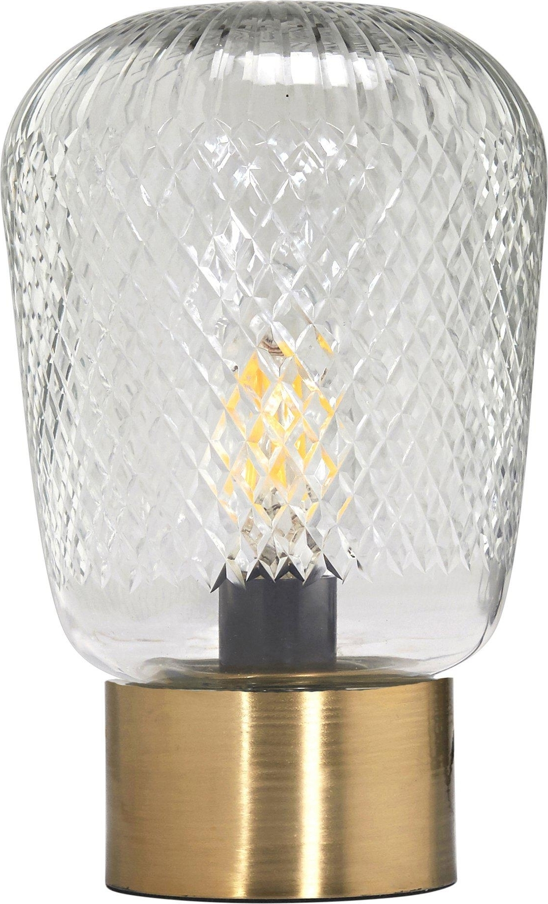 Juliette tafellamp - Helder glas/messing - 21 cm