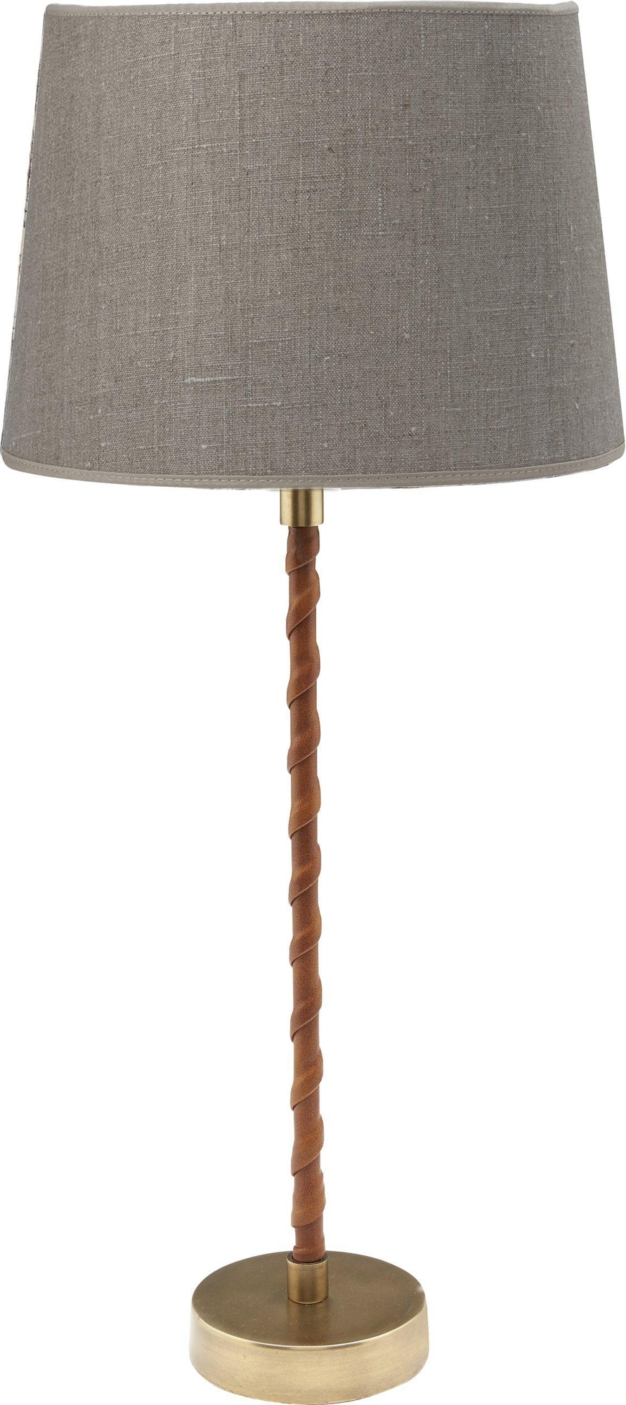 Nora tafellamp - Naturel/antiek messing - 59 cm