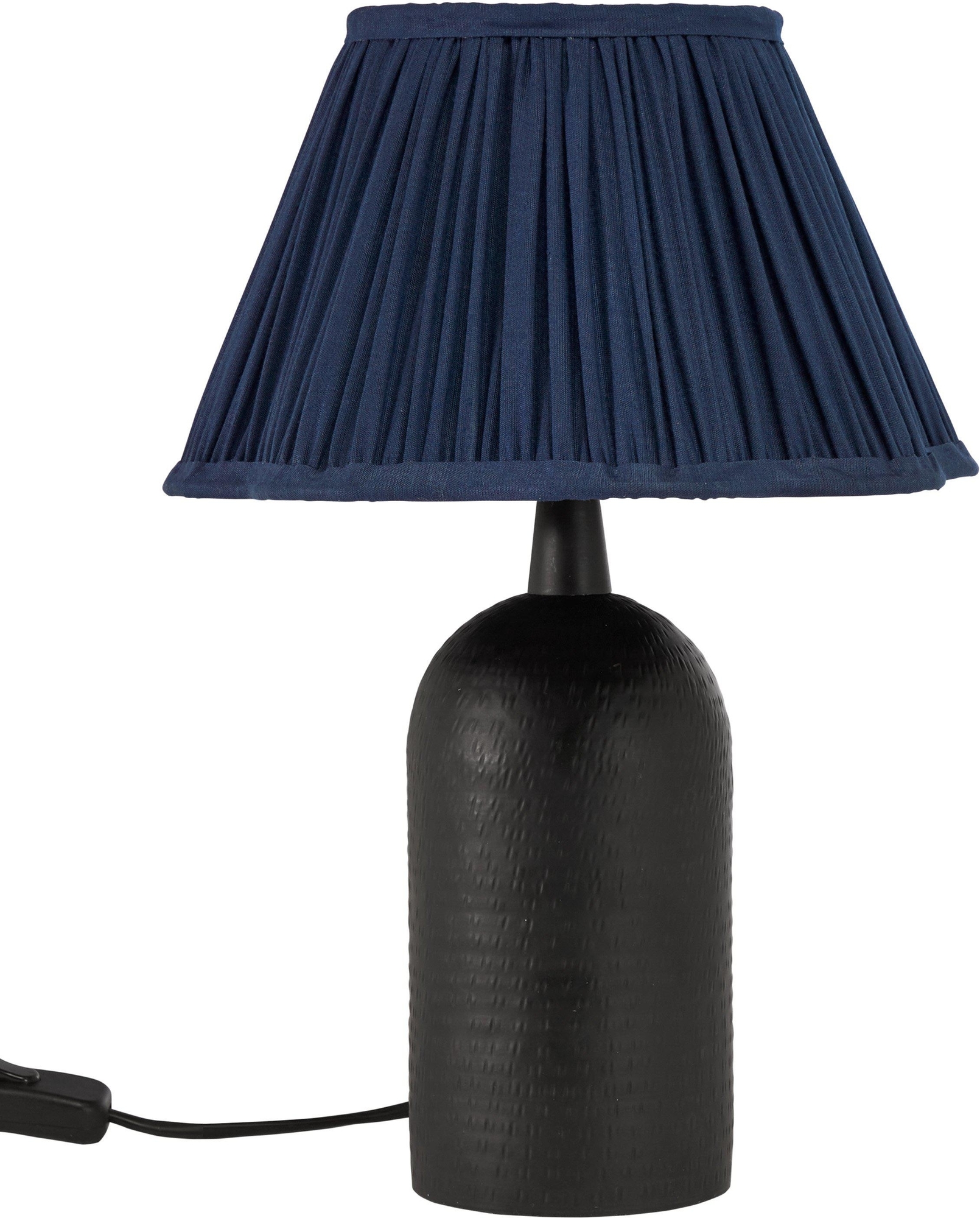 Riley tafellamp - Zwart/Blauw - 37 cm