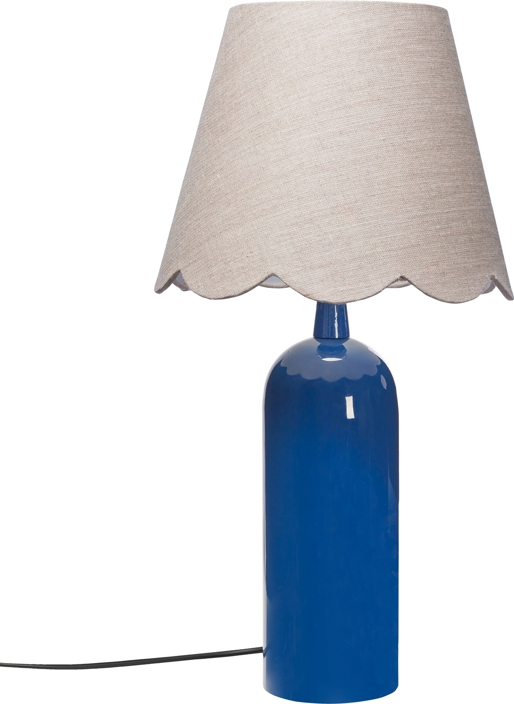 Carter tafellamp - Blauw/linnen - 46 cm