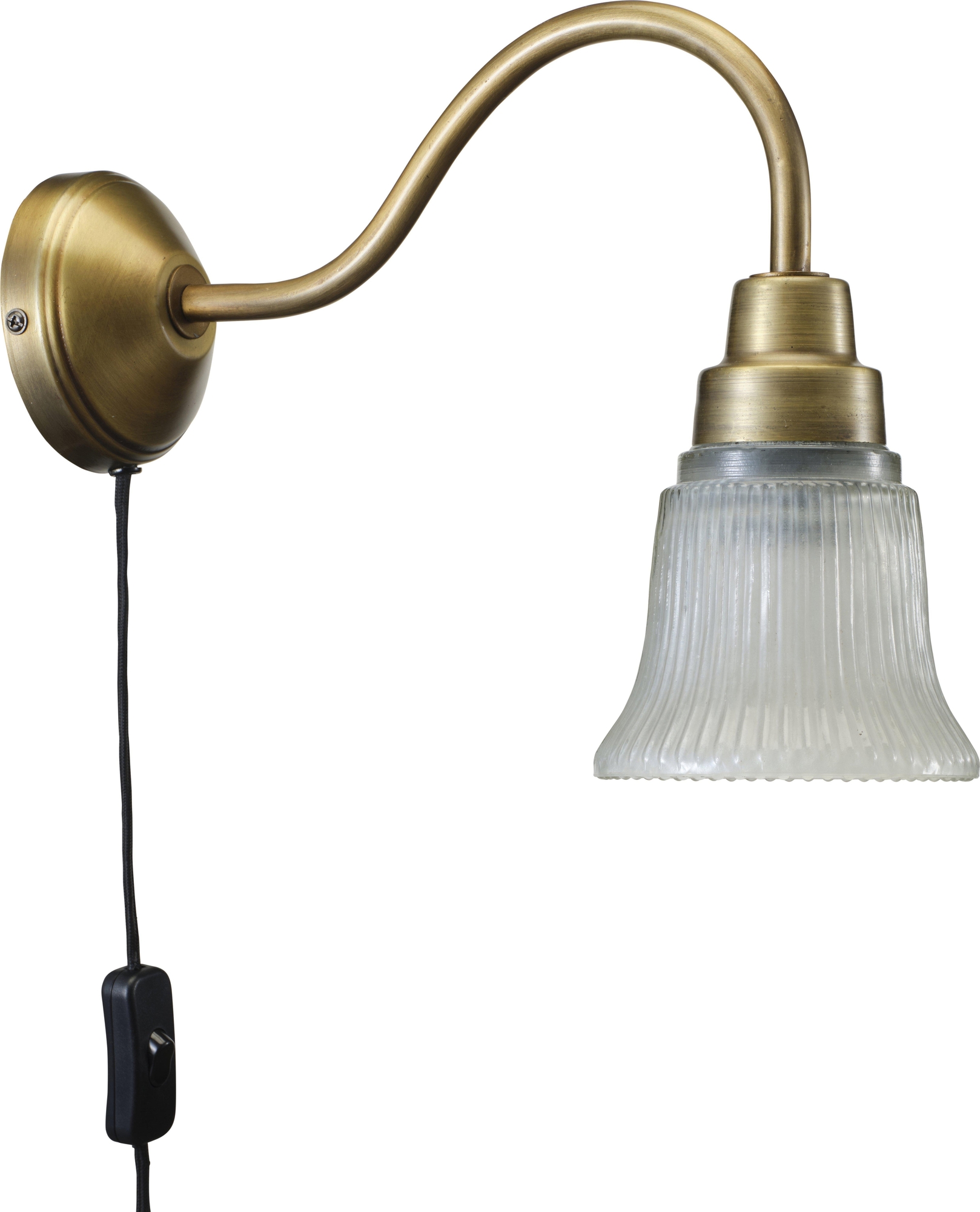 Emmi wandlamp - Antiek messing - 34 cm
