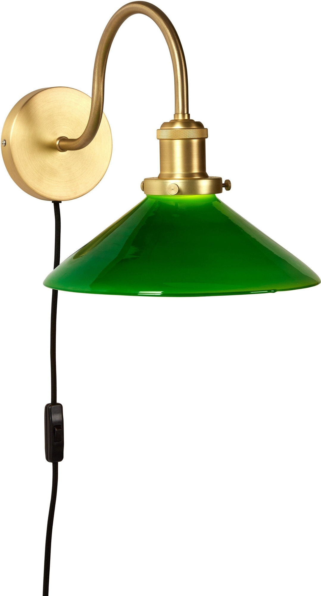 Axel wandlamp - Groen/messing - 25 cm