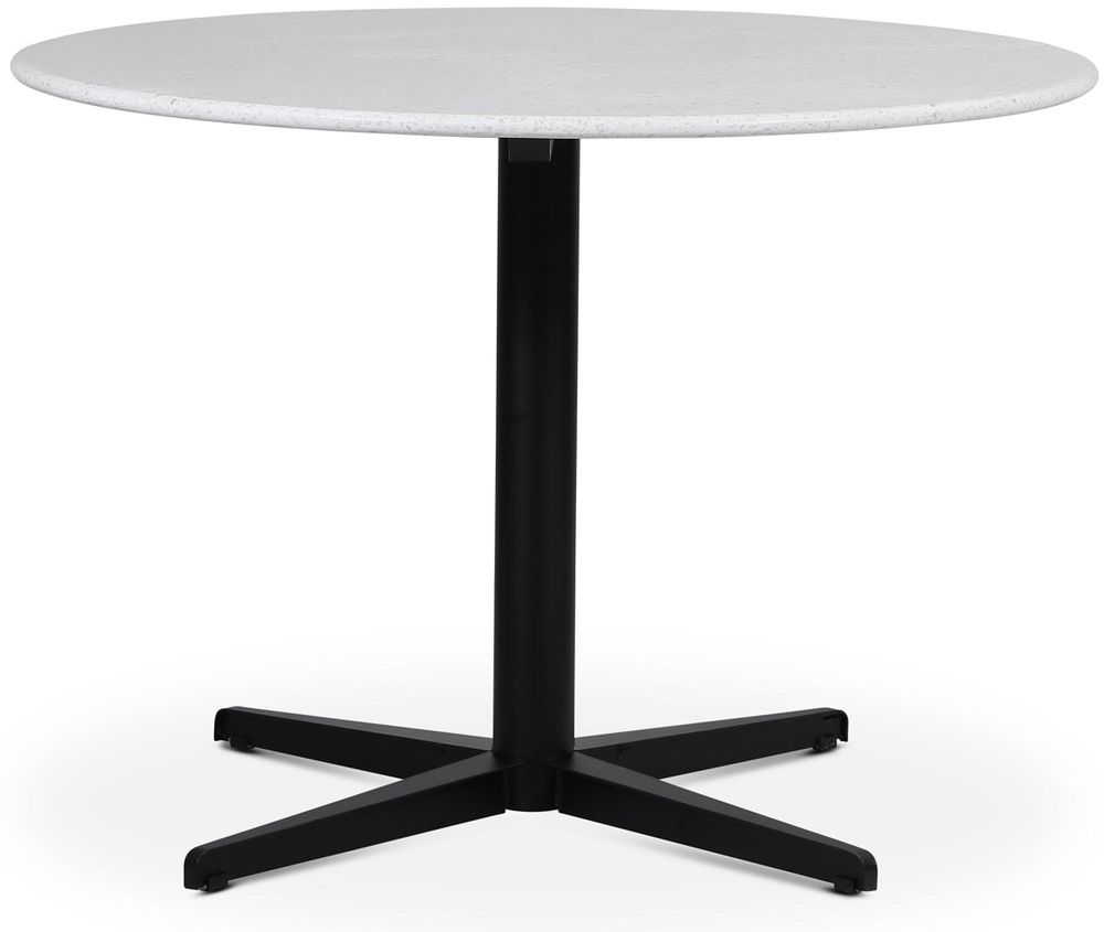 SOHO matbord Ø105 cm - Matt svart kryssfot / Terrazzo Bianco SOHO matbord Ø105 cm - Matt svart kryssfot / Terrazzo Bianco
