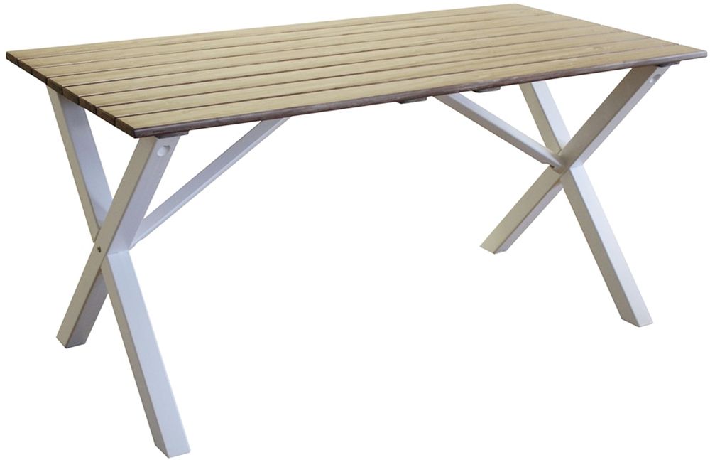 Scottsdale matbord 150 cm - Vit / Shabby Chic