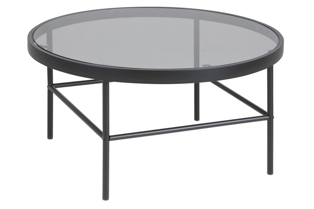 Hoya salontafel 80 x 80 cm - Zwart/glas