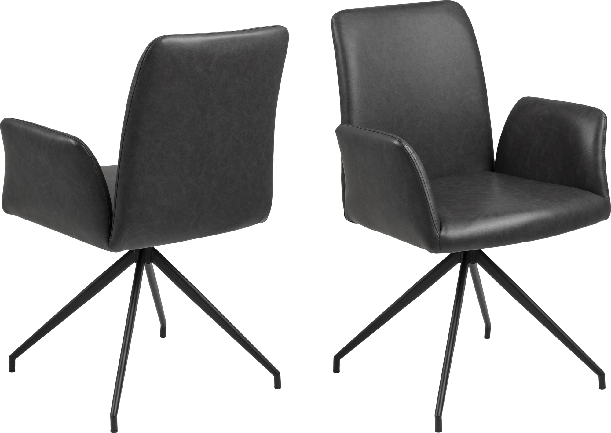 Naya karmstol - Svart PU