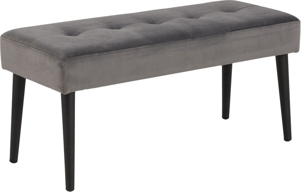 Glory bank 95 cm - Donkergrijs/zwart