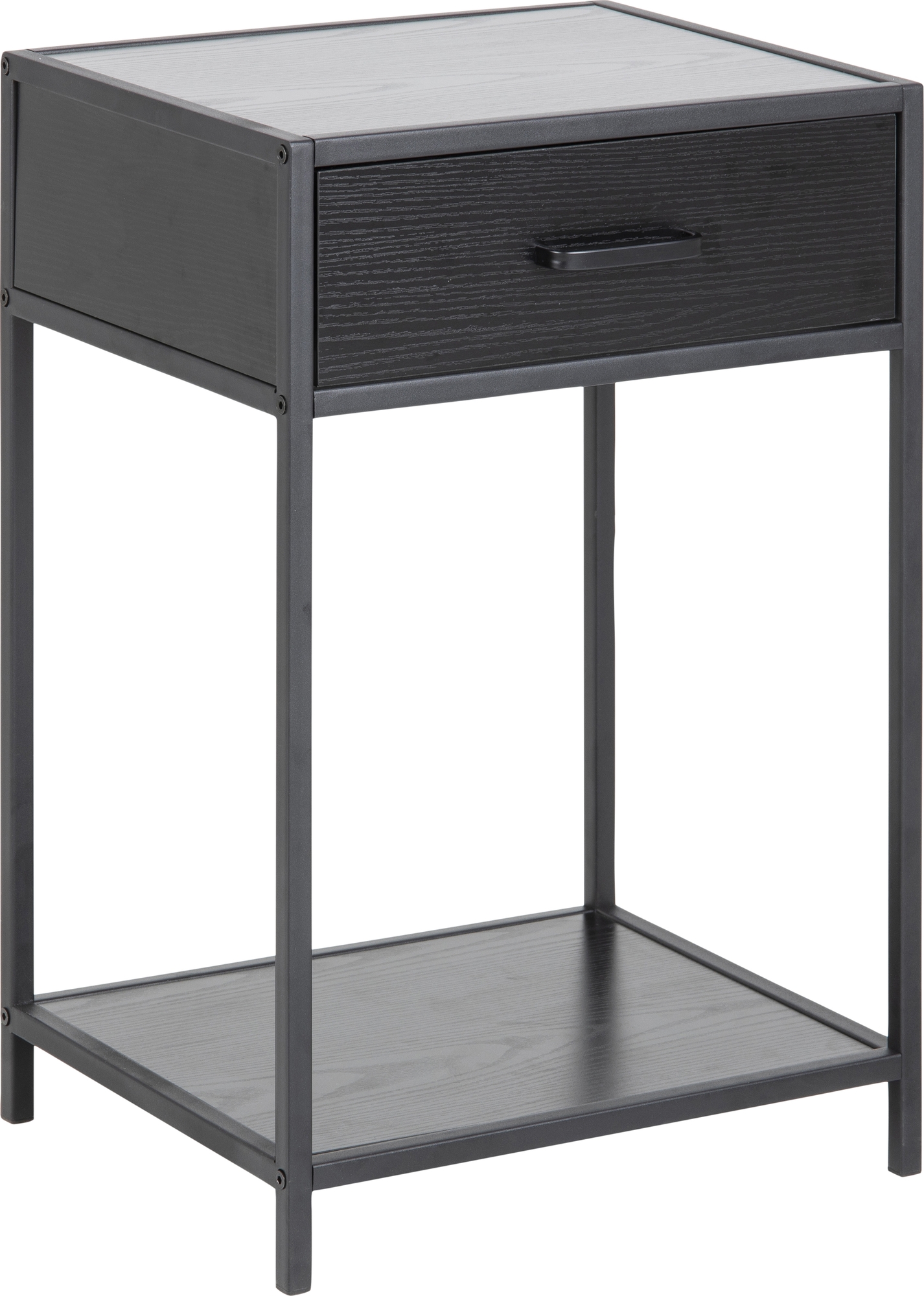 Seaford nachtkastje met lade - Zwart