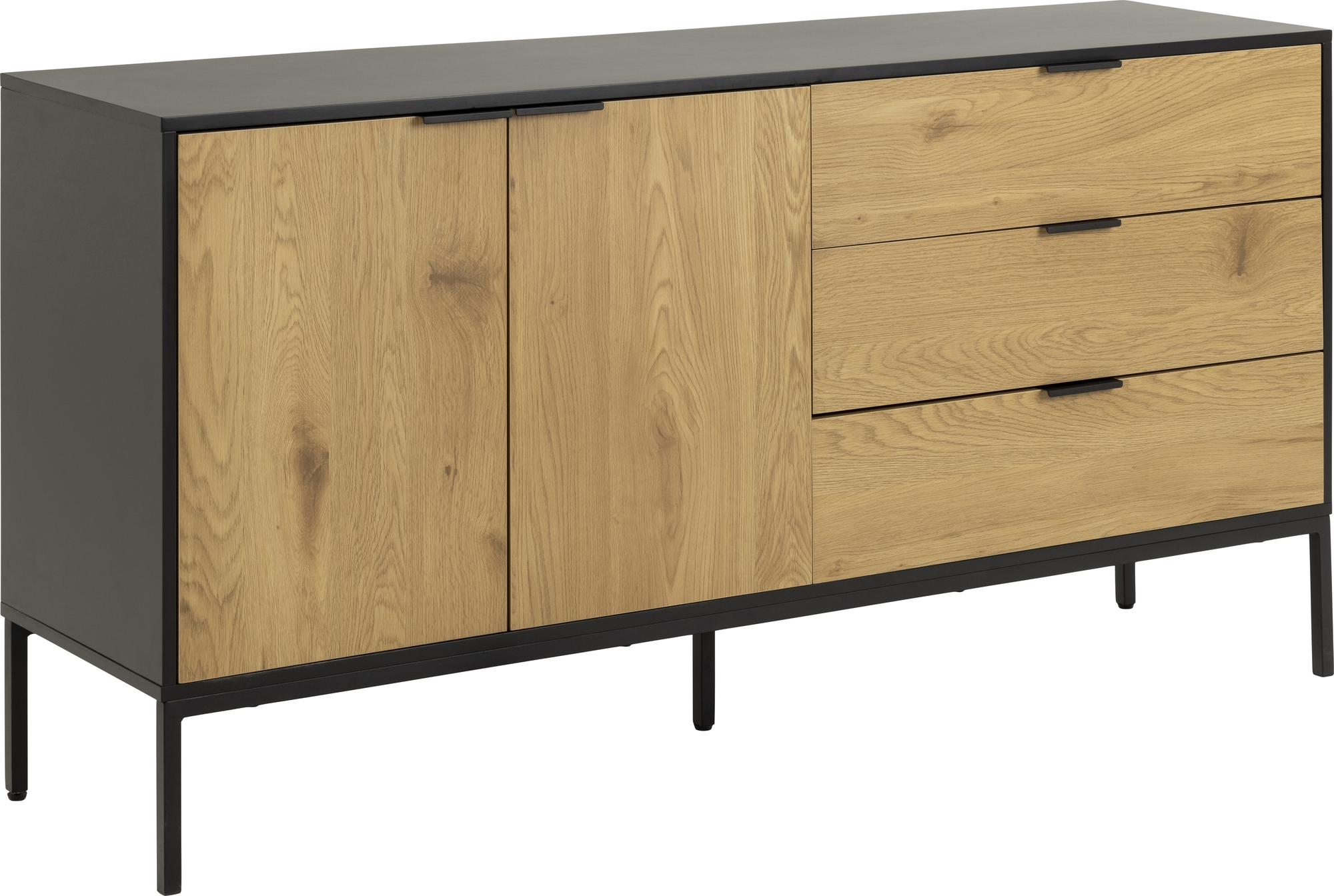 Seaford dressoir 160 cm - Zwart Seaford dressoir 160 cm - Zwart