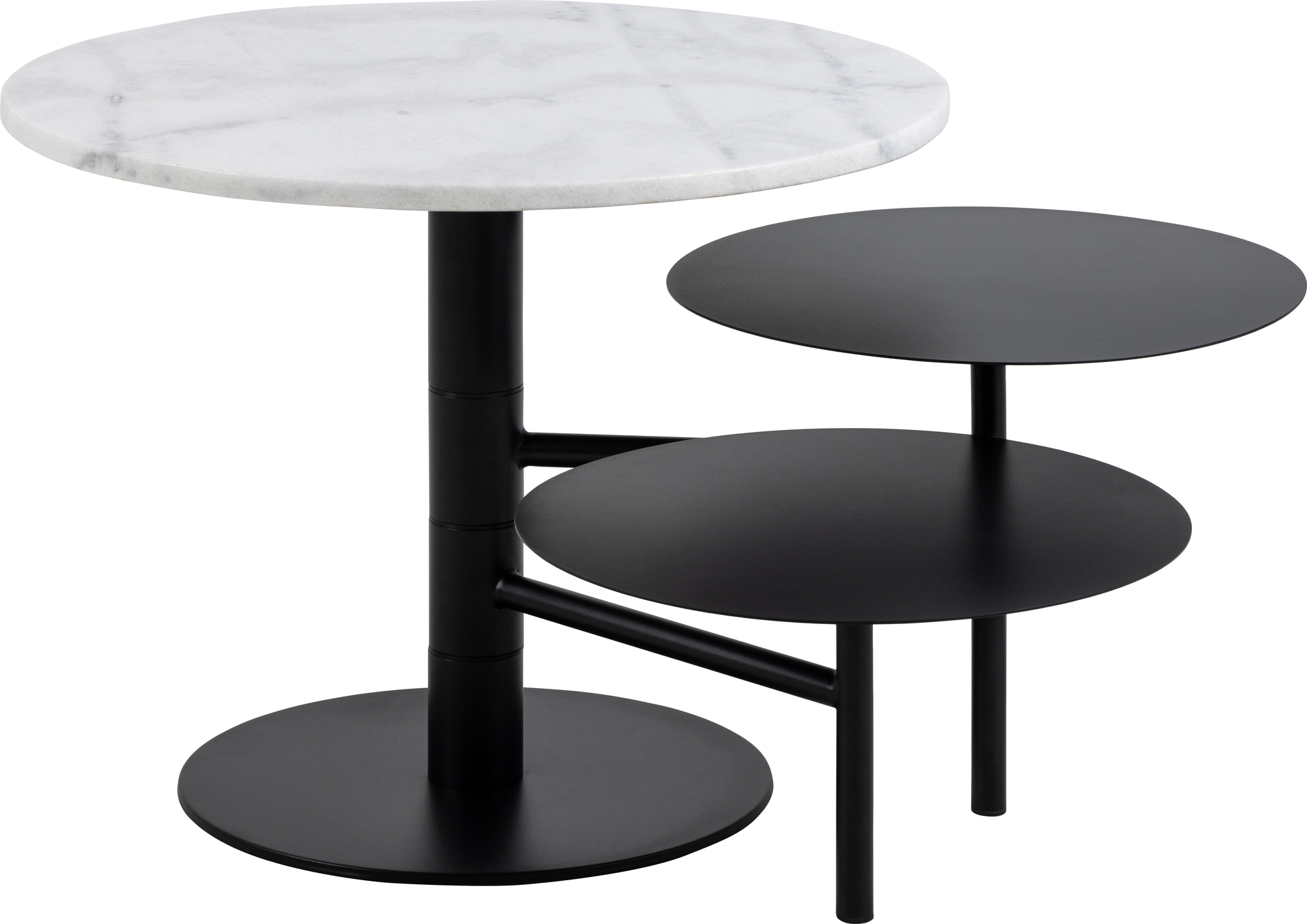 Lahti soffbord �60/40/40 cm - Vit/svart