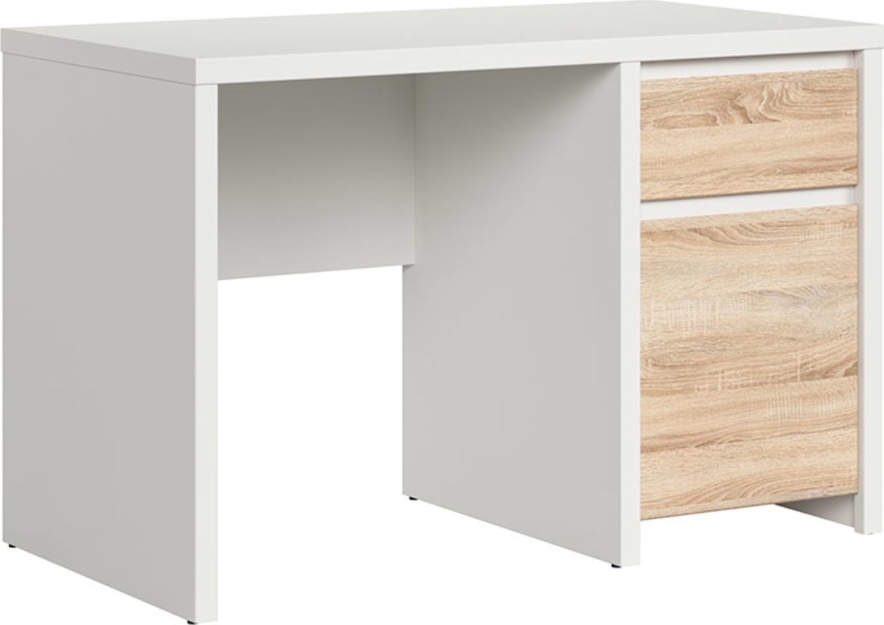 Kaspian skrivbord 120 x 65 cm - Vit/ek