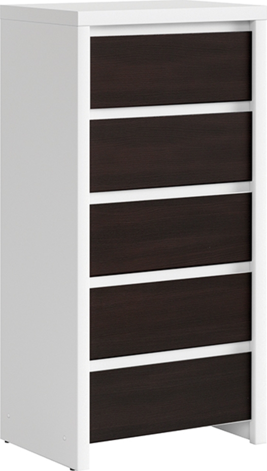 Caspian ladekast 56 x 112,5 cm - Wit/wenge