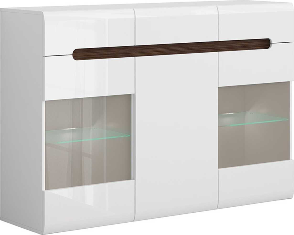 Azteca Trio sk�nk med LED-belysning - Vit