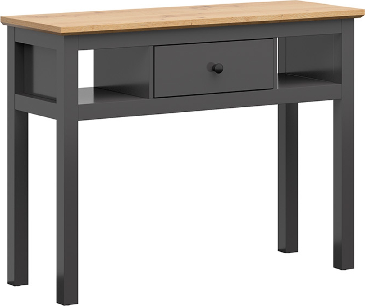 Hesen consoletafel 114 x 41 cm - Grafiet/eiken