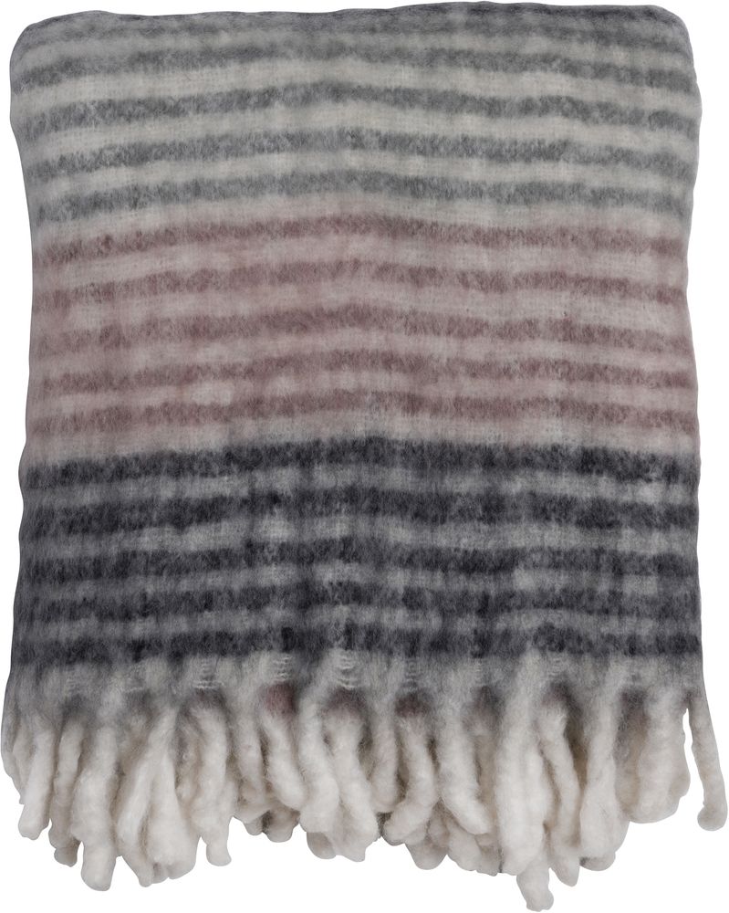 Melker pläd - Grå/röd/svart Melker pläd - Grå/röd/svart