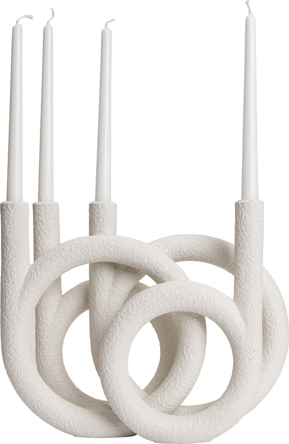 Julie kandelaar 38 x 15 x 30 cm - Wit