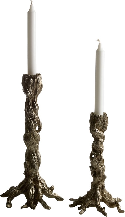 Stamper kandelaar - Zilver Stamper kandelaar - Zilver