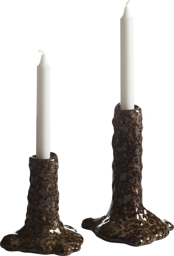 Lizzie ljusstake - Brun