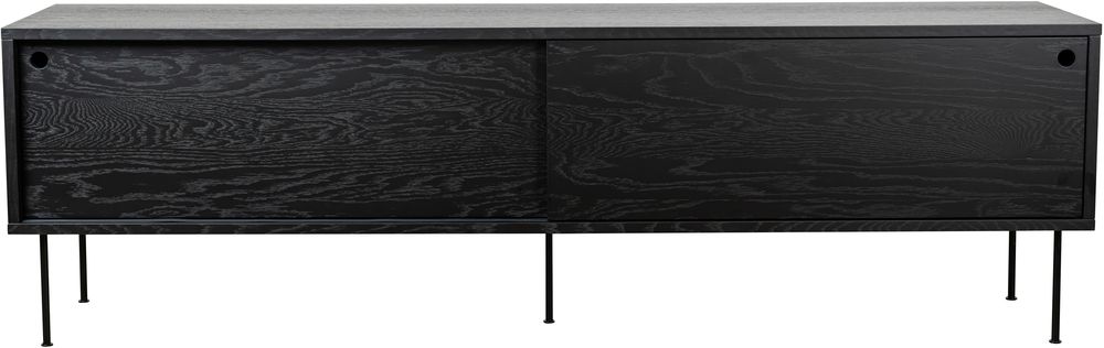 Volume TV-b�nk 178 cm - Svartbetsad ek