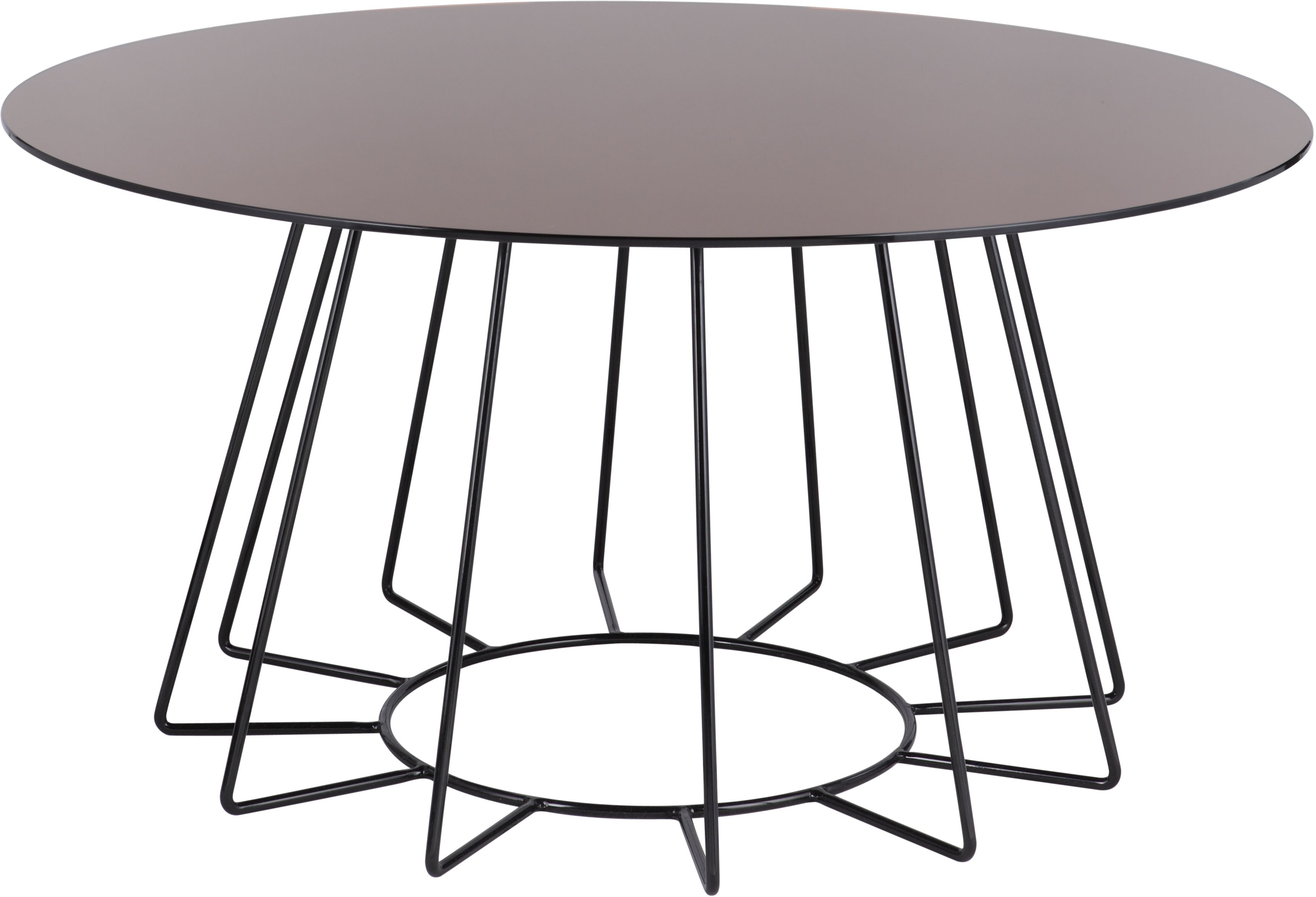 Land�n runt soffbord - Svart (tonat glas)