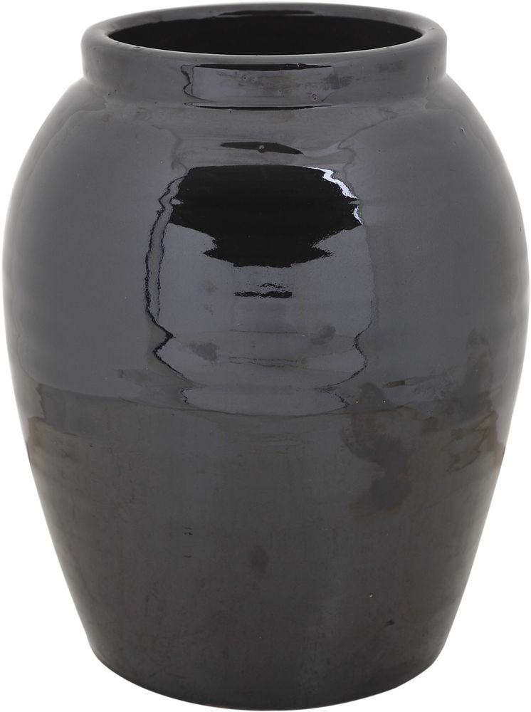 Delora keramische pot 39 cm - Zwart