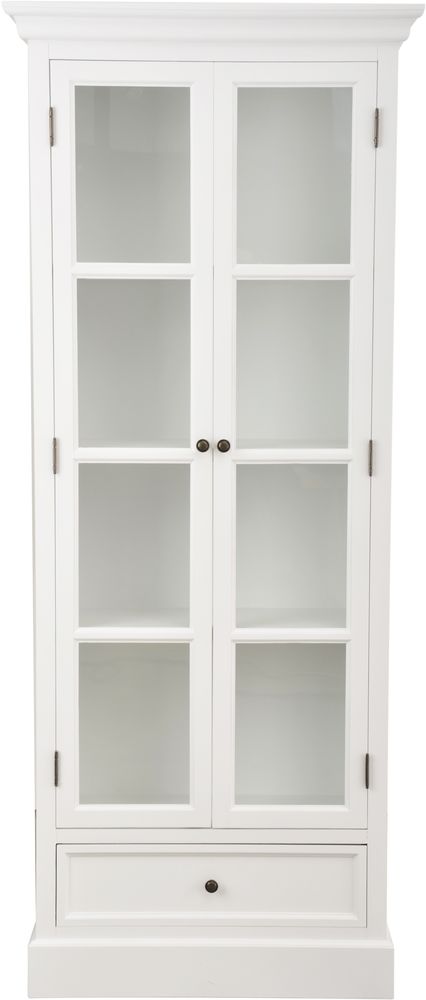 Antieke witte vitrinekast - Bristol