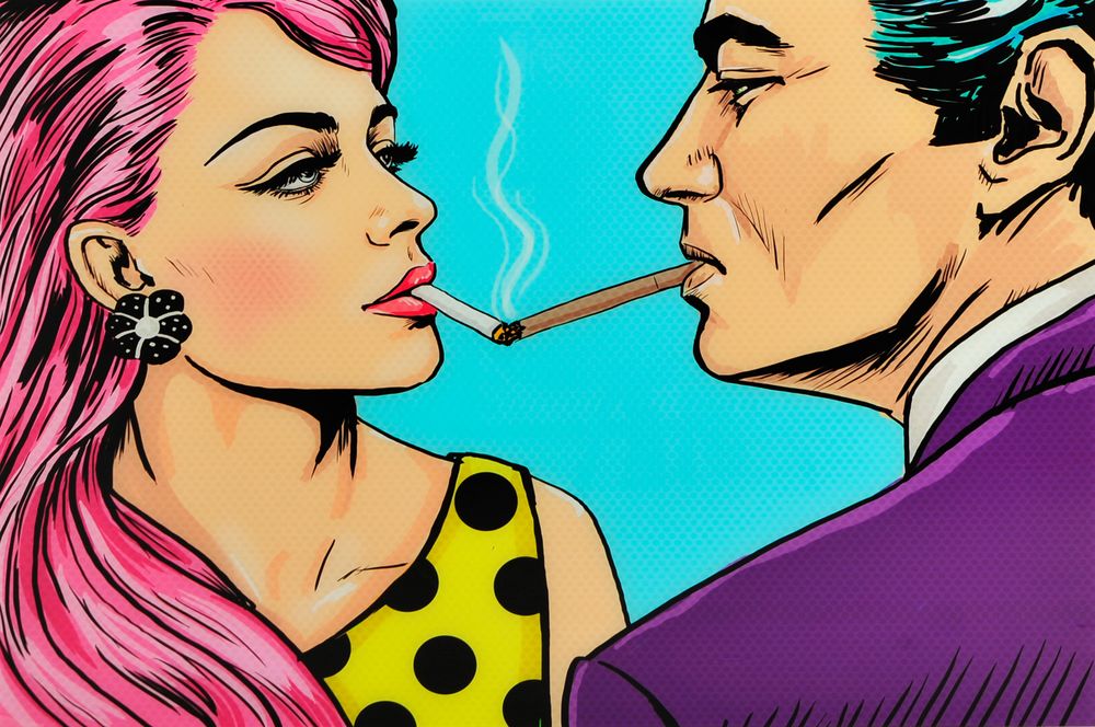 Glastavla - Cartoon - 120x80 cm Glastavla - Cartoon - 120x80 cm