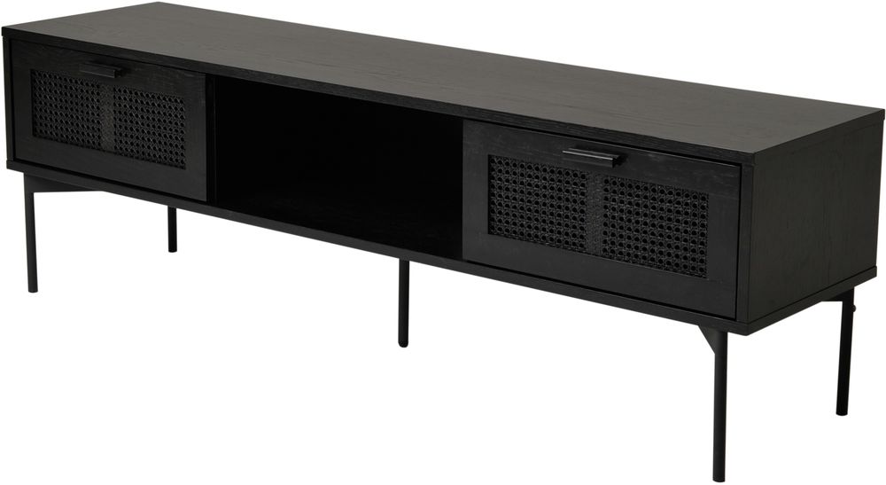 Raffels TV-b�nk - Ekfan�r/svart