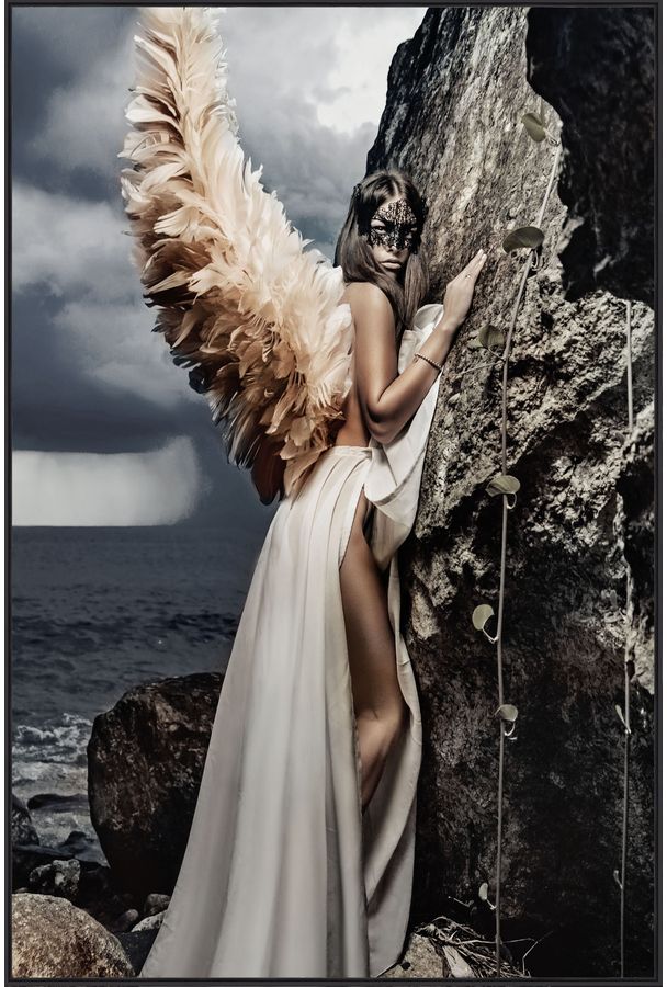 Glastavla - Angel in disguise - 80x120 cm