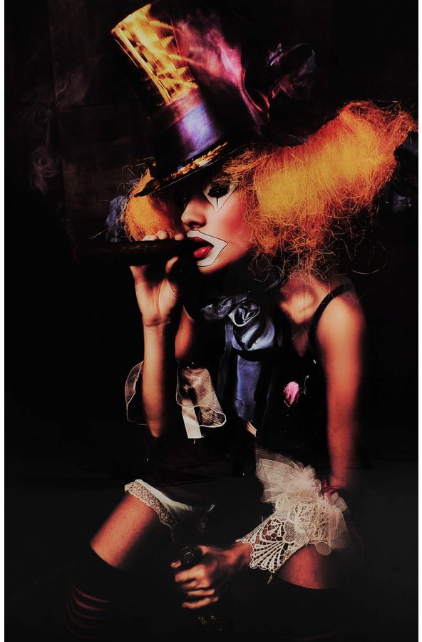 Glastavla - Clown - 80x120 cm