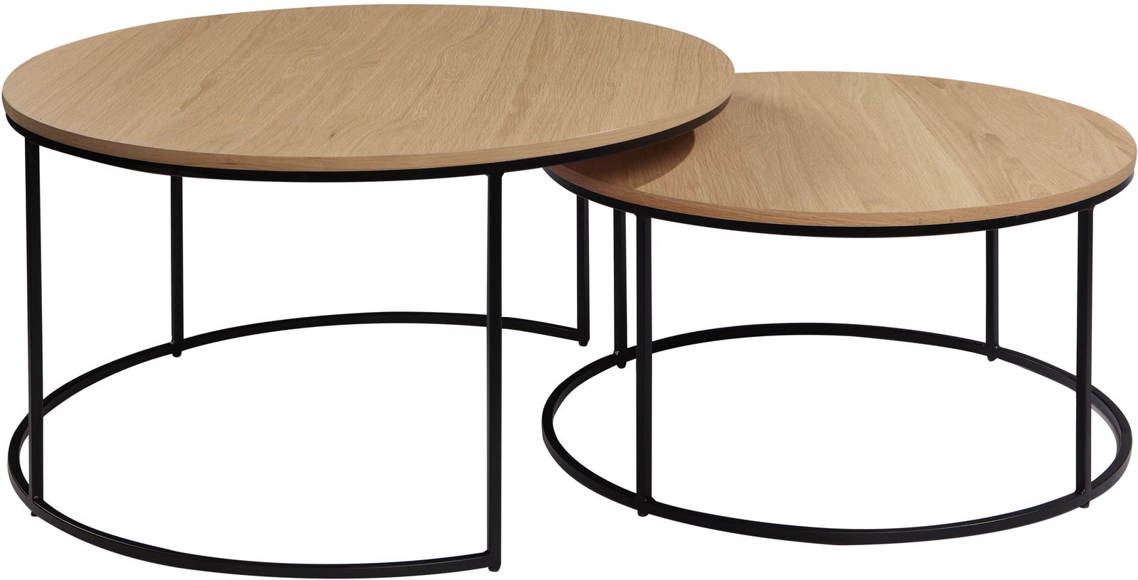 Natalie soffbord 2-set 85 - Vitpigmenterad ekfaner