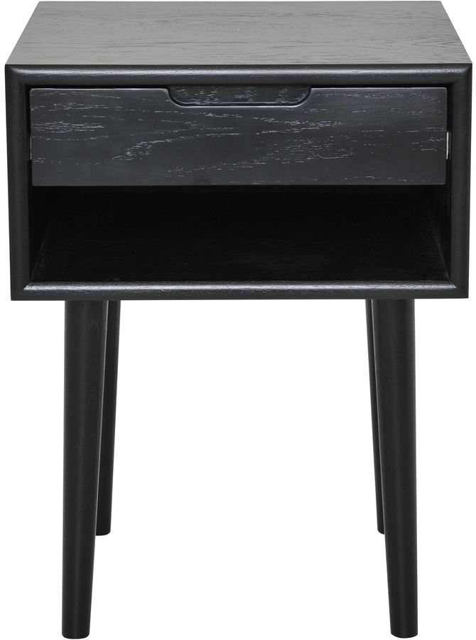 Emma nachtkastje - Zwart eikenfineer