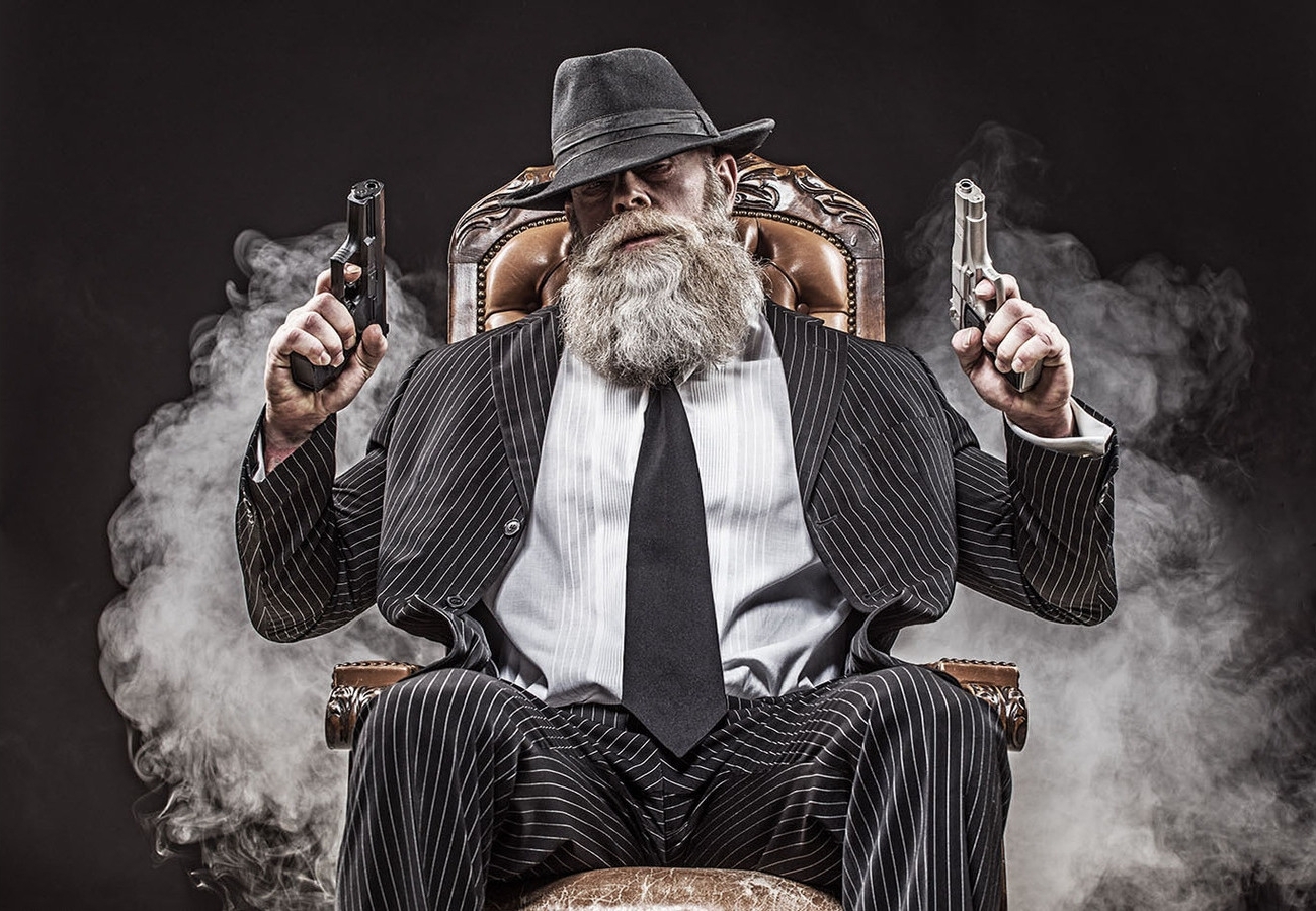 Glastavla - Barbershop - 120 x 80 cm