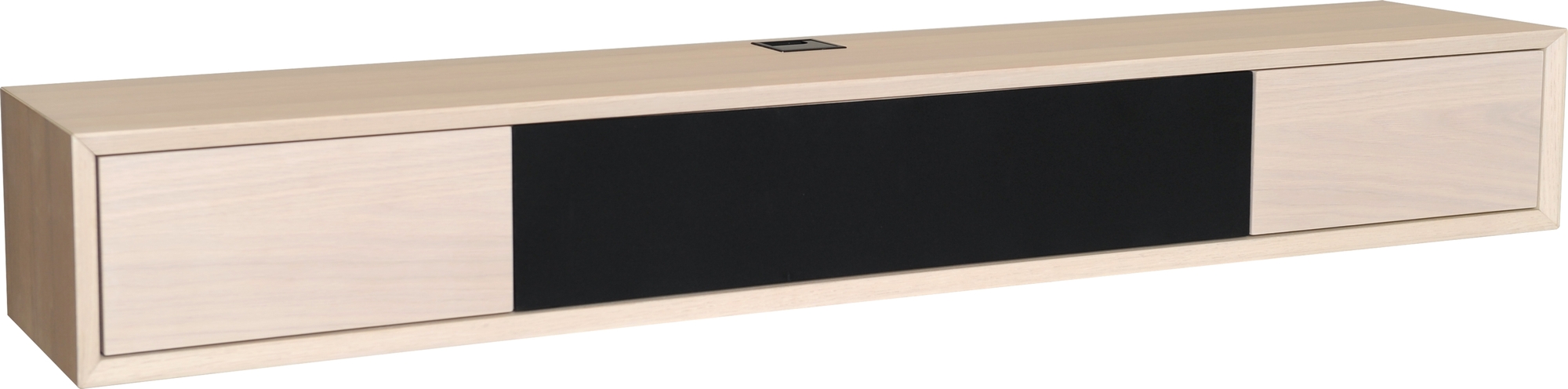 Vision mediabank 172 cm - Wit gepigmenteerd eikenfineer