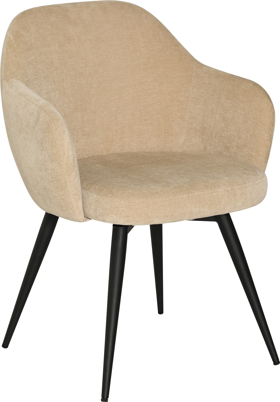 Derek eetkamerstoel - Beige/zwart