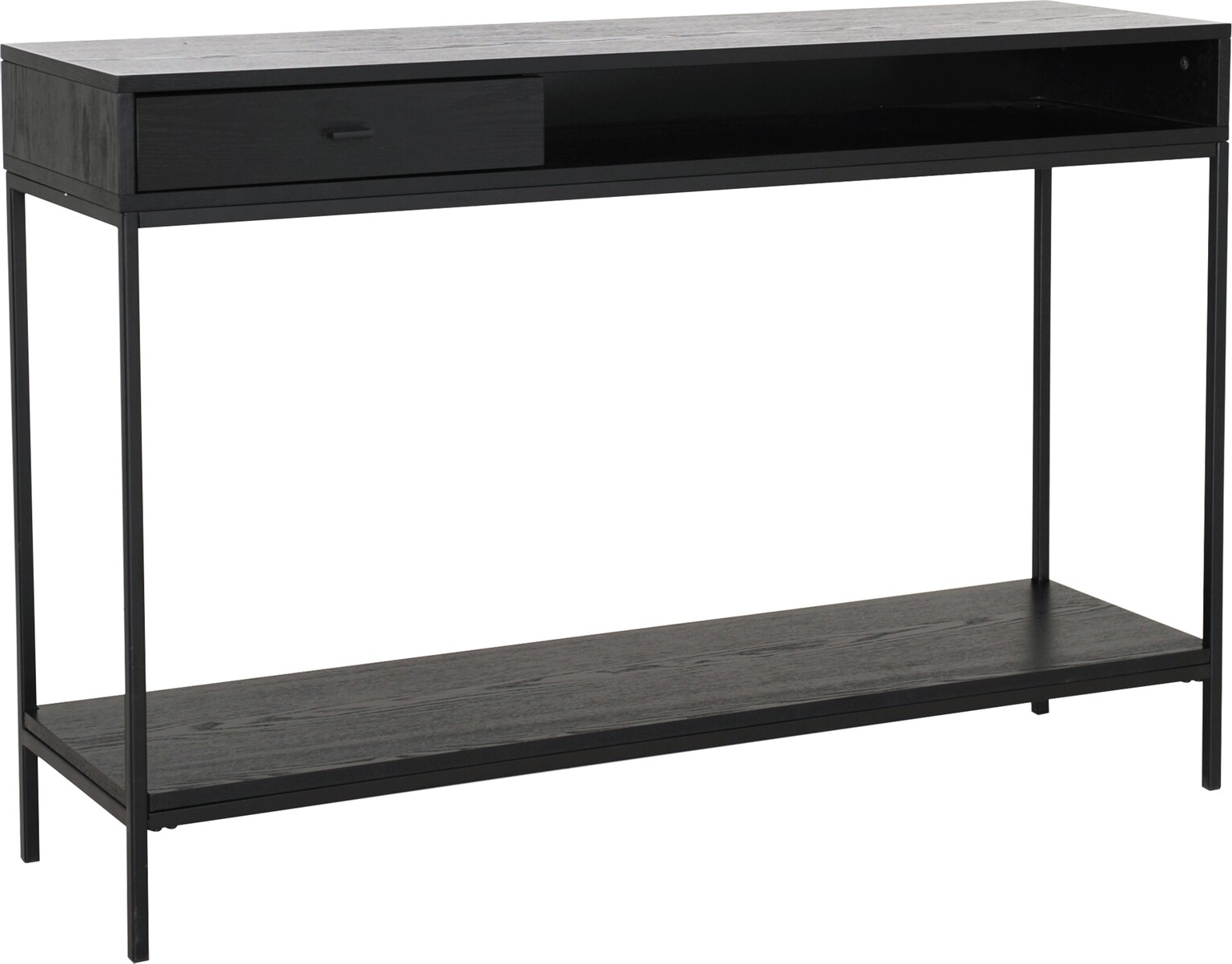 Regal konsolbord 120 x 34 cm - Svartlackad askfan�r