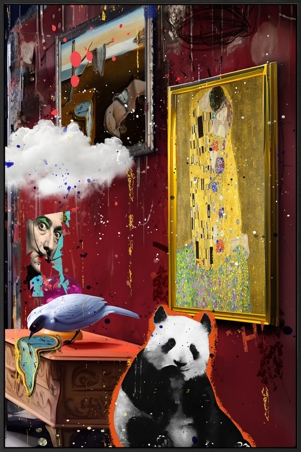 Canvastavla med svart ram - 80 x 120 cm - X-panda