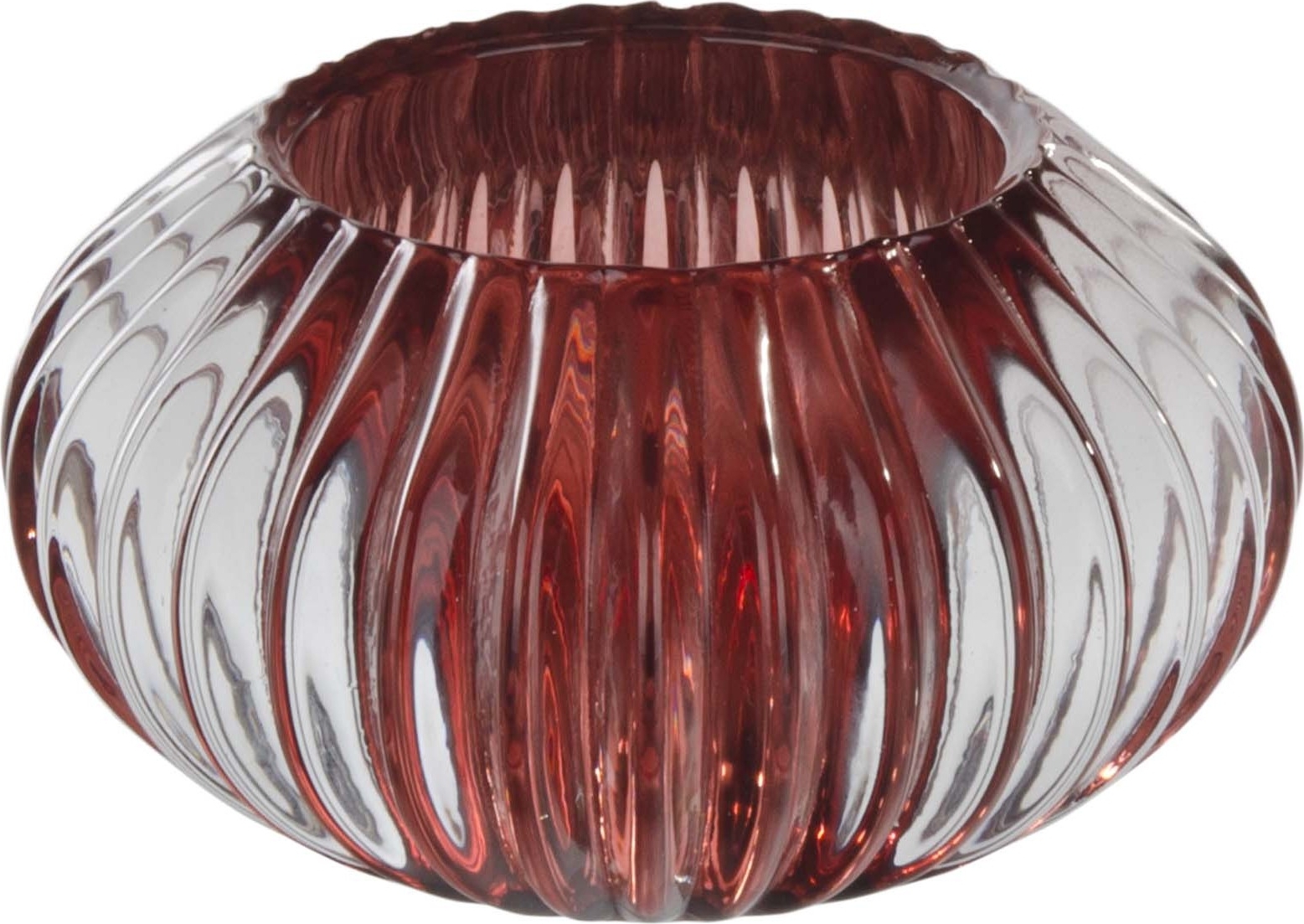 Gezellige kaars lantaarn laag - Rood