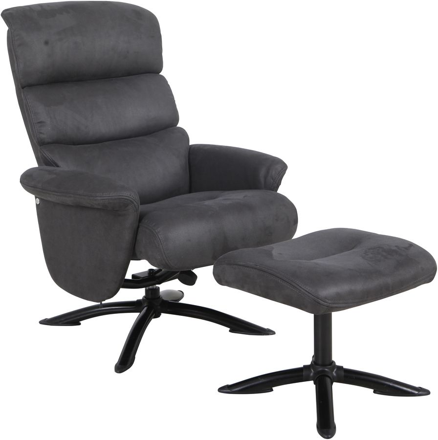 Glyn fauteuil met kruk - Grijs