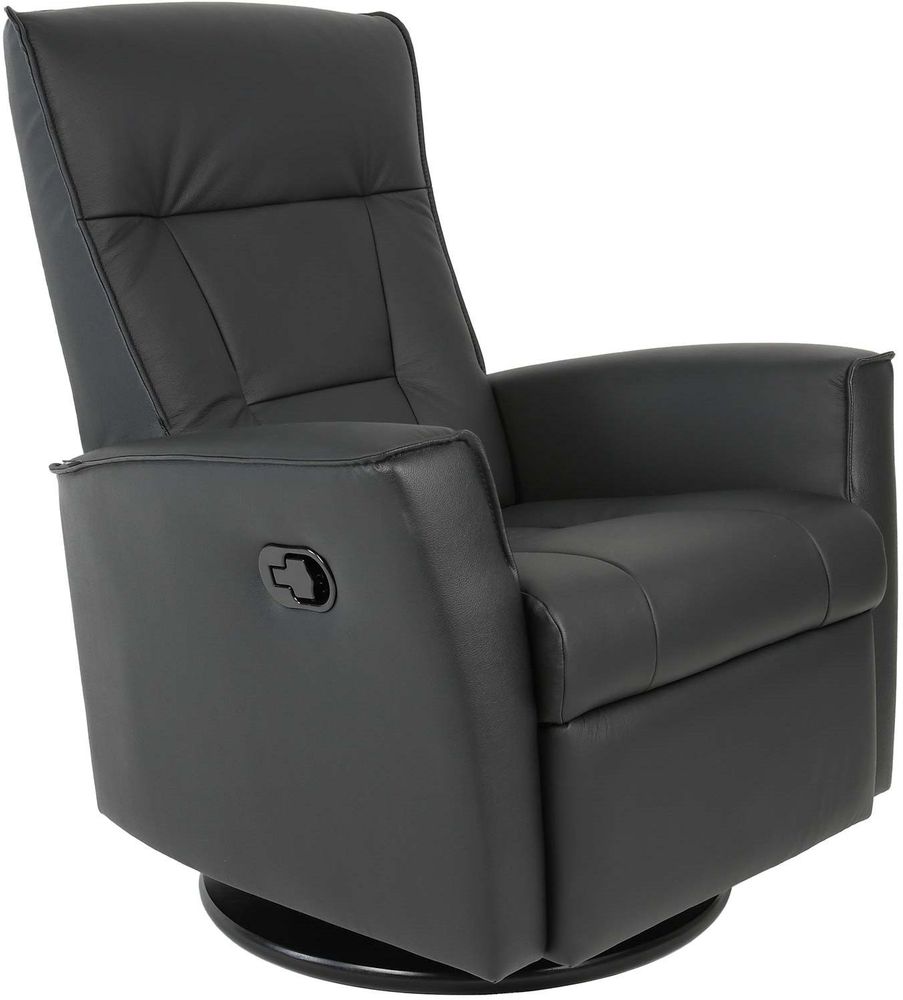 Hjellegjerde Ullstein handmatig verstelbare fauteuil - Zwart (Kunstleer)