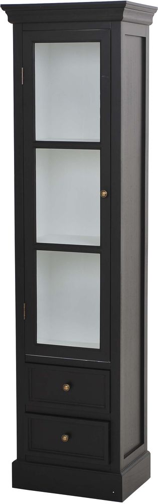 Bristol svart vitrinsk�p enkeld�rr