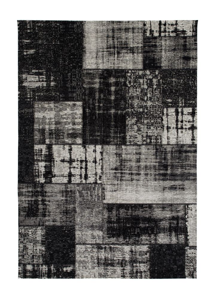 Patchwork-matta Stracciatella - Svart/Vit