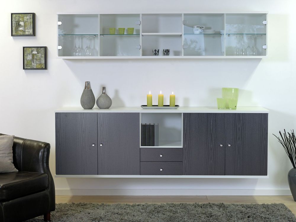 Ambrose v�ggsk�p - Vit/svart