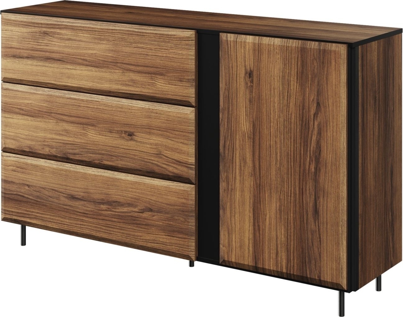 Borga ladekast - Catania eiken/zwart